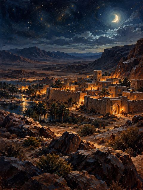 Illustration — not a likeness; generated for Gospel Companion in the app's painting style — Zoar