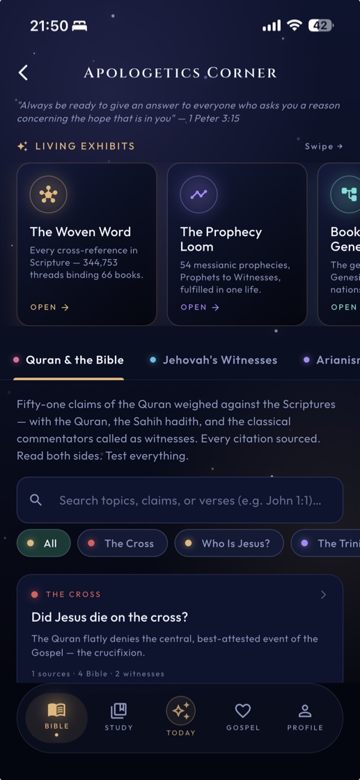 Apologetics Corner with the Living Exhibits